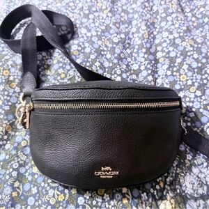 Coach Black Leather Crossbody Bag